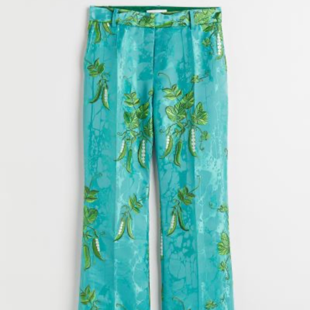 Iris Apfel x H&M Embroidered Jacquard-Weave Trousers
